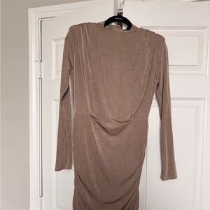 Wilfred Beige Long Sleeve Dress